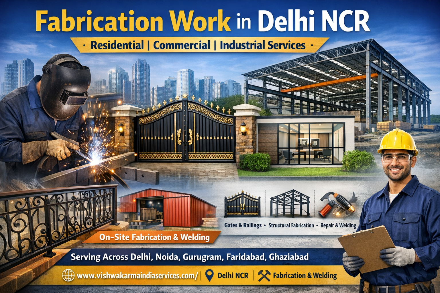 Fabrication Work in Delhi NCR – Complete Guide to Metal Fabrication Services for Home, Commercial & Industrial Needs